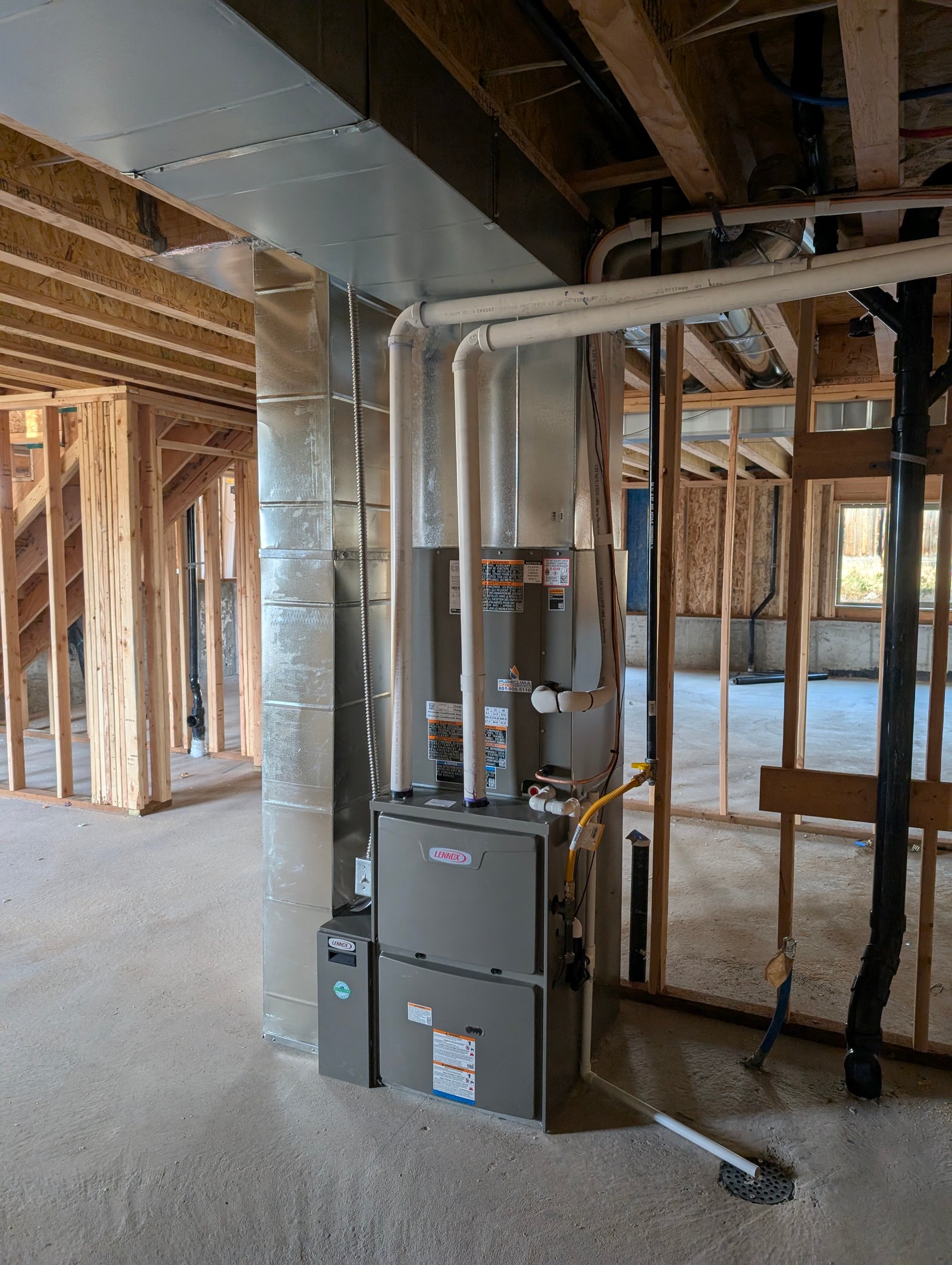 New furnace and heating system installed by PureClima